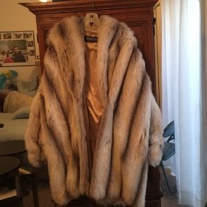 Fake fox fur coat